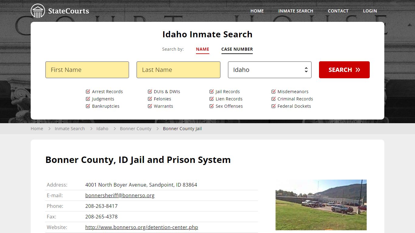Bonner County Jail Inmate Records Search, Idaho - StateCourts